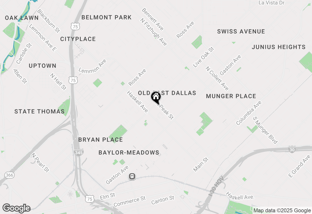 Map of 4208 Live Oak Street #201, Dallas, TX 75204