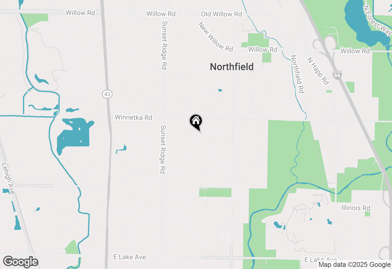 Map of 40 Brandon Road, Northfield, IL 60093