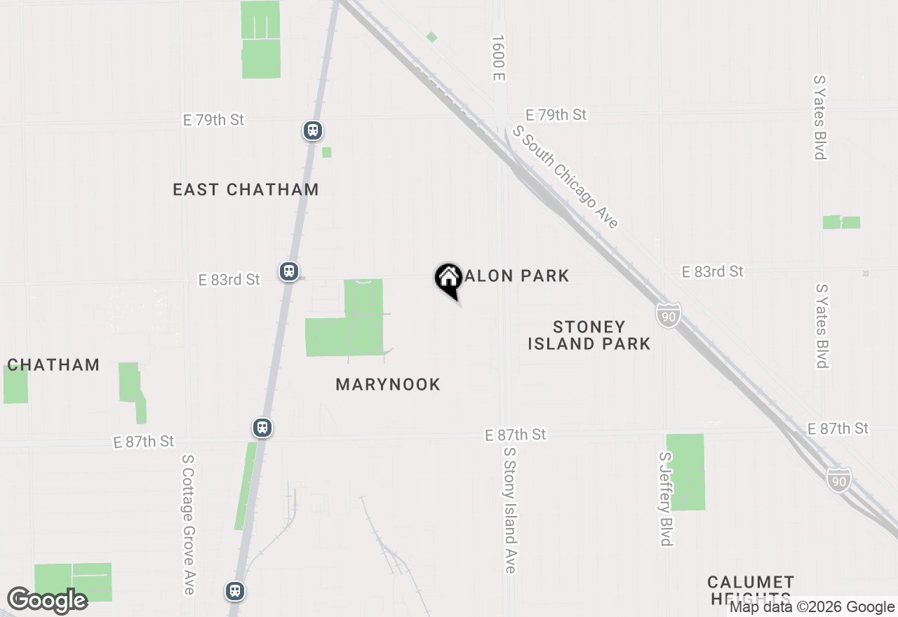 Map of 8351 S Dante Avenue, Chicago, IL 60619