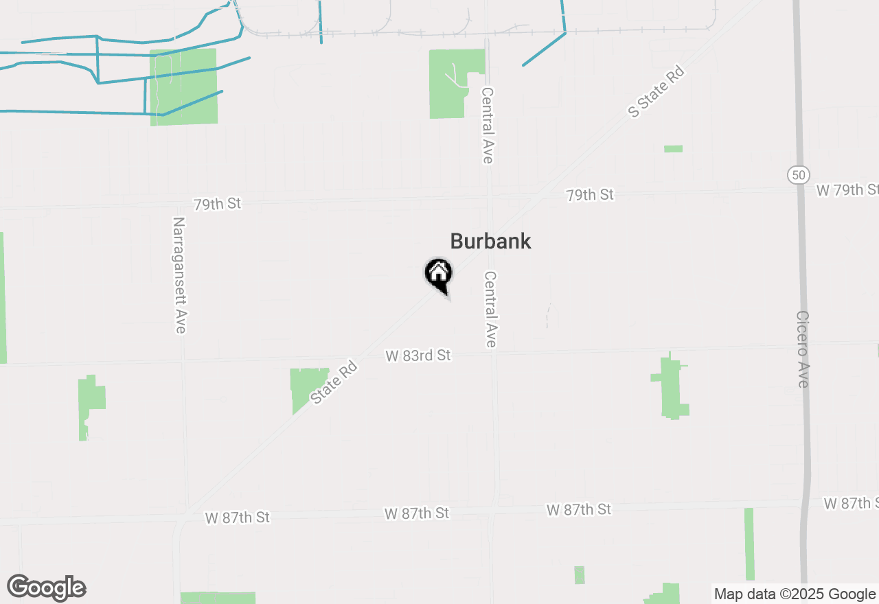 Map of 5641 W 81st Place, Burbank, IL 60459