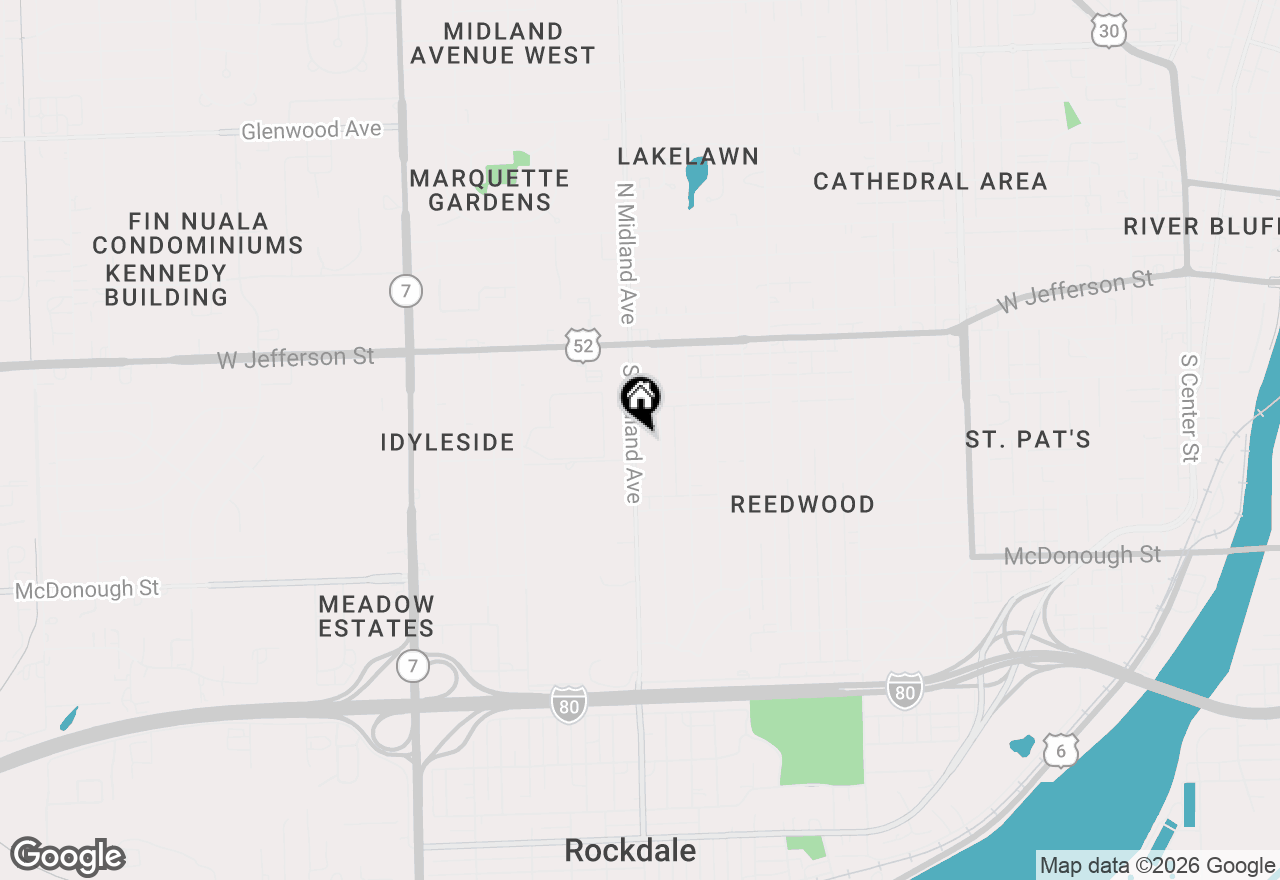 Map of 124 S Midland Avenue, Joliet, IL 60436