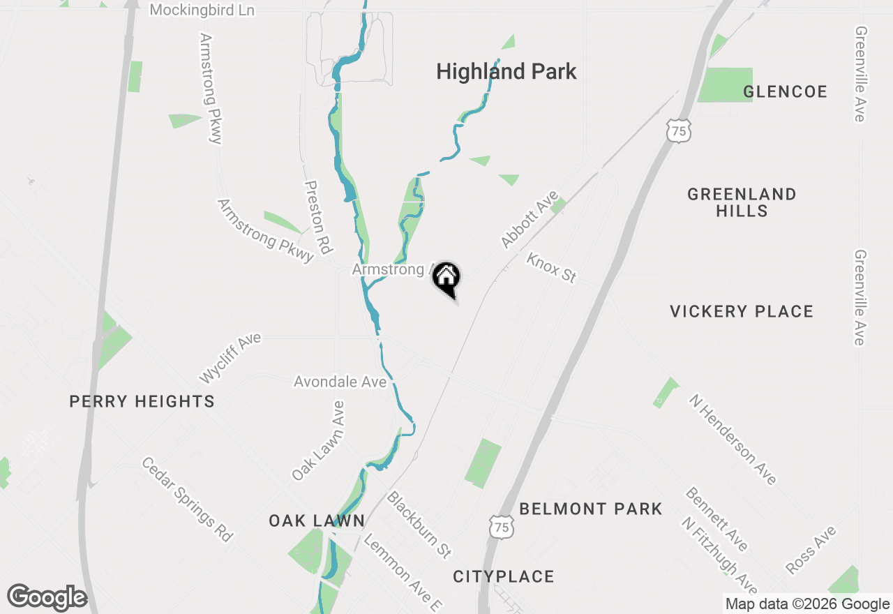 Map of 3615 Overbrook Drive, Dallas, TX 75205