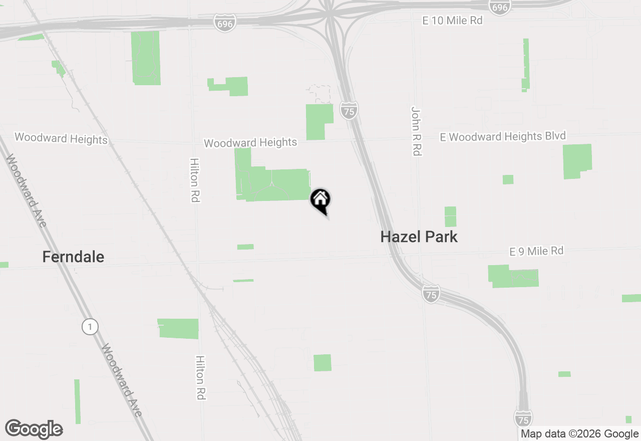 Map of 2017 Almont Street, Ferndale, MI 48220