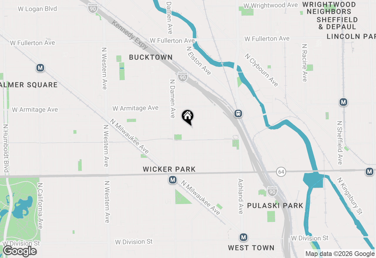 Map of 1842 N Wolcott Avenue, Chicago, IL 60622