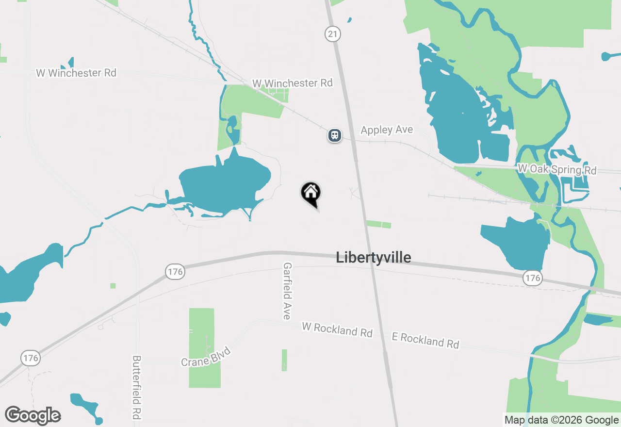 Map of 307 Elm Court, Libertyville, IL 60048