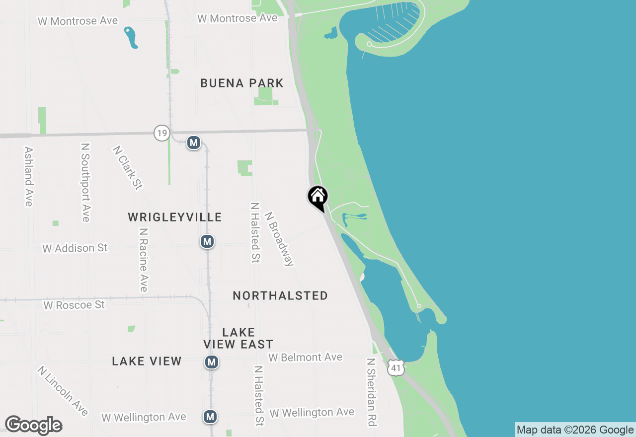 Map of 3600 N Lake Shore Drive #2807, Chicago, IL 60613