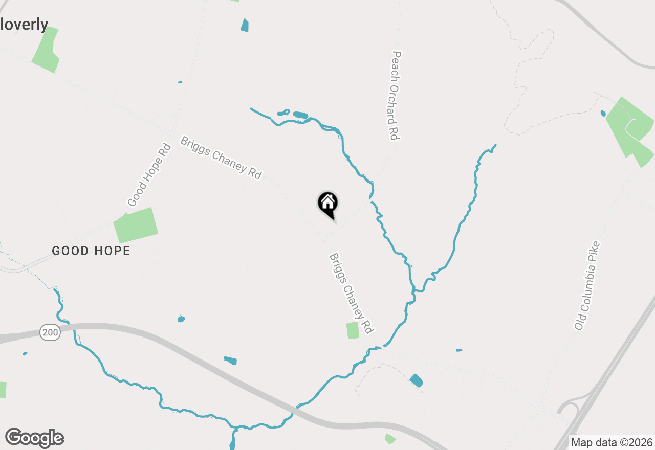 Map of 14604 Peach Orchard Road, Silver Spring, MD 20905