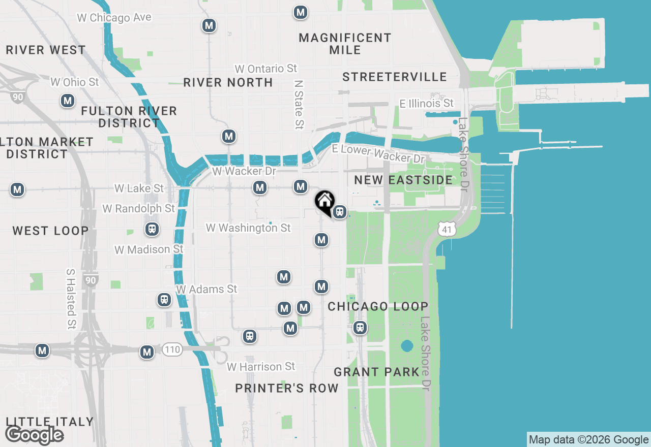 Map of 111 N Wabash Avenue #1323, Chicago, IL 60602
