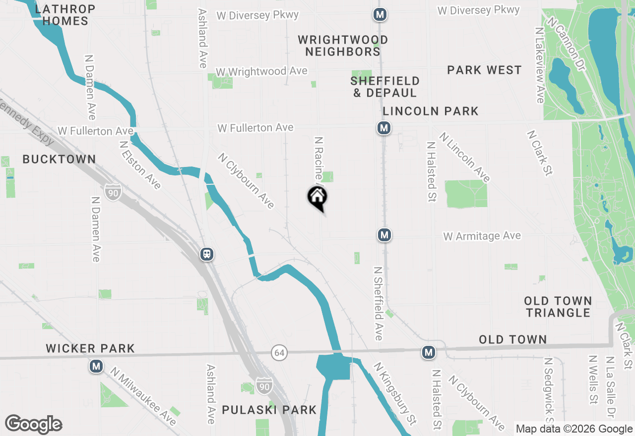 Map of 2046 N Racine Avenue #A, Chicago, IL 60614