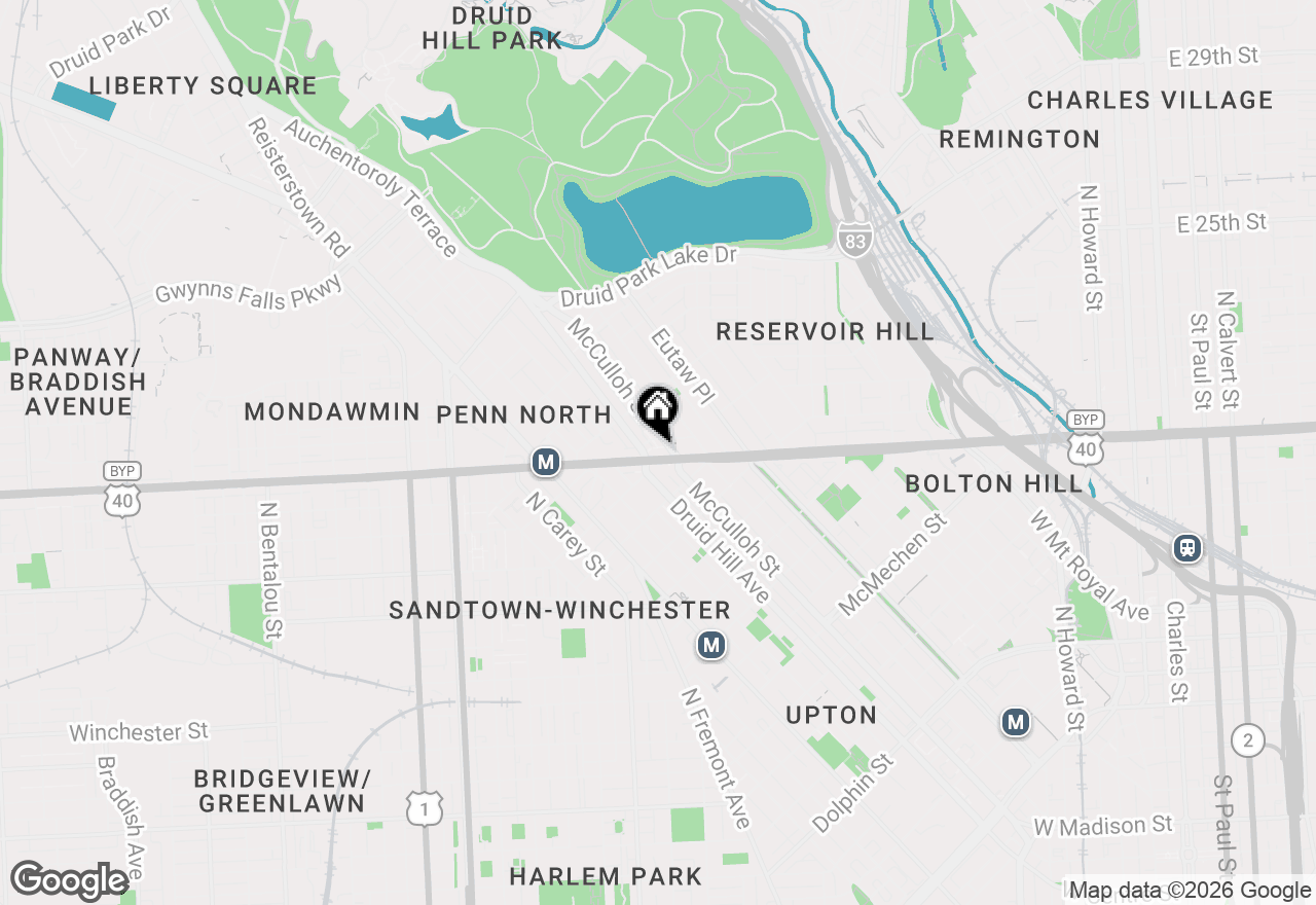 Map of 1218 W North Avenue, Baltimore, MD 21217