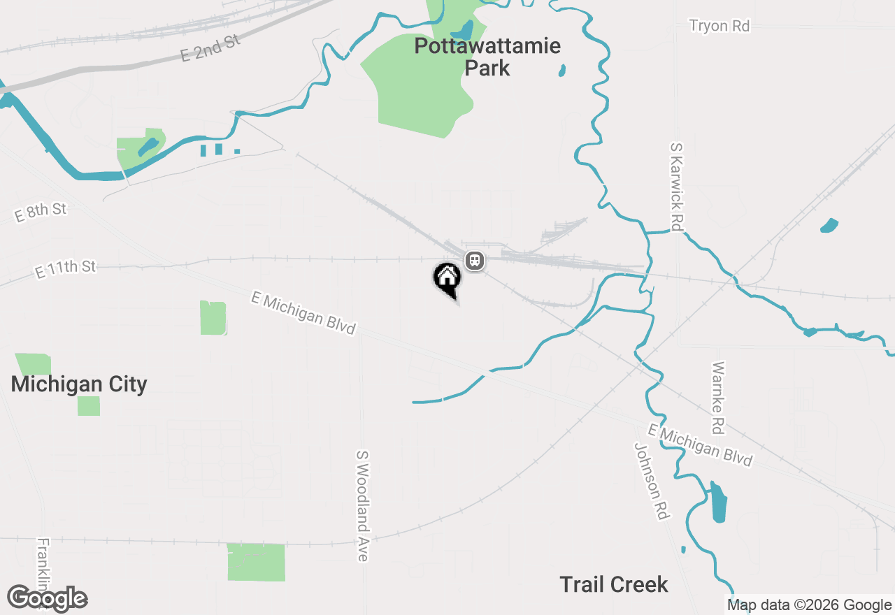 Map of 313 N Carroll Avenue, Michigan City, IN 46360