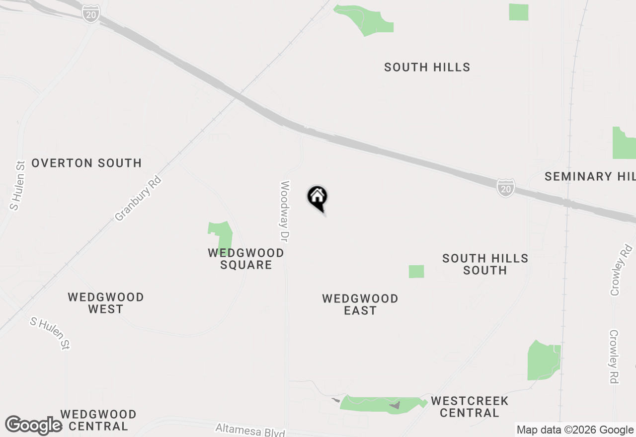 Map of 3721 Wosley Drive, Fort Worth, TX 76133