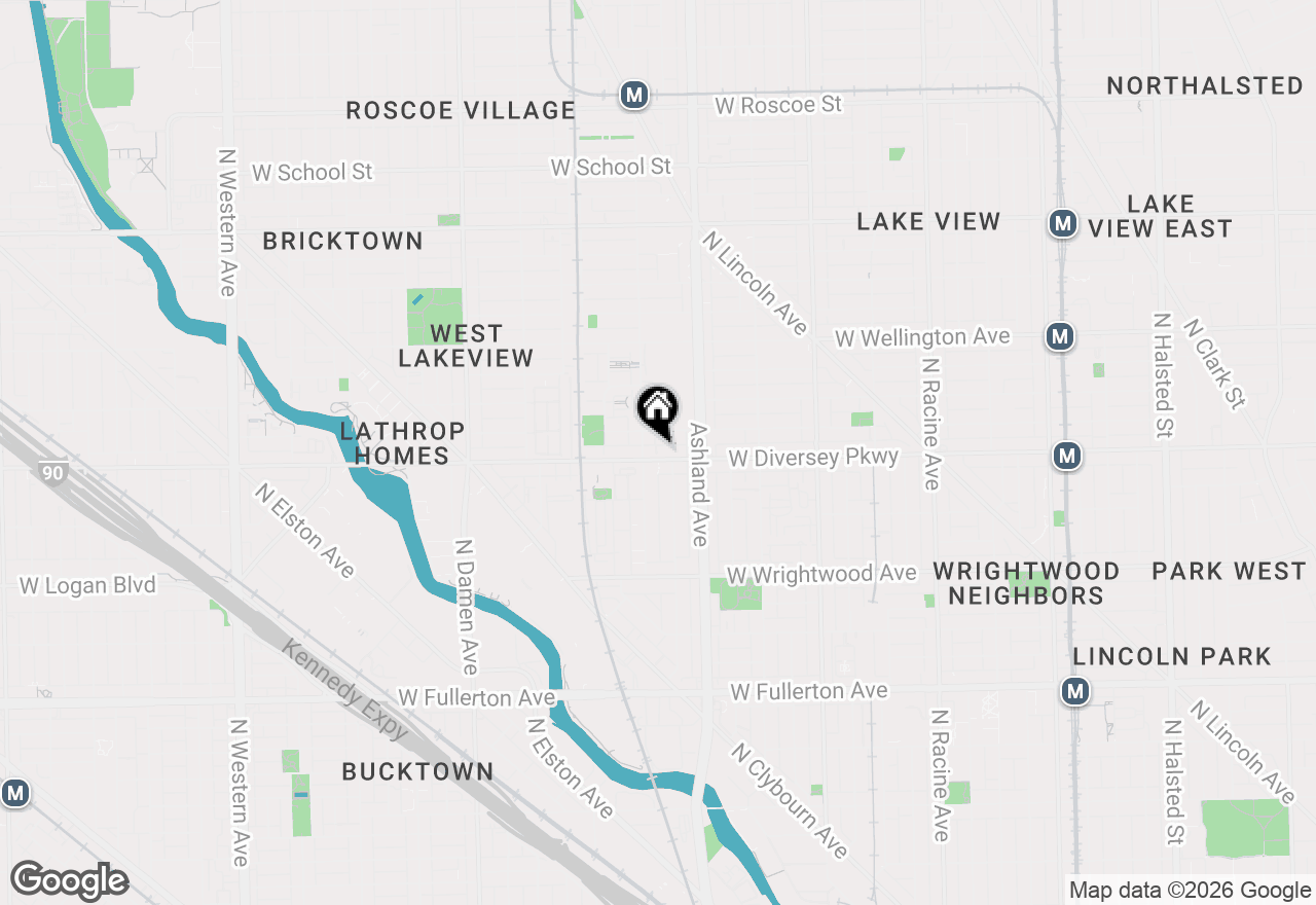 Map of 1644 W Diversey Parkway #1, Chicago, IL 60614