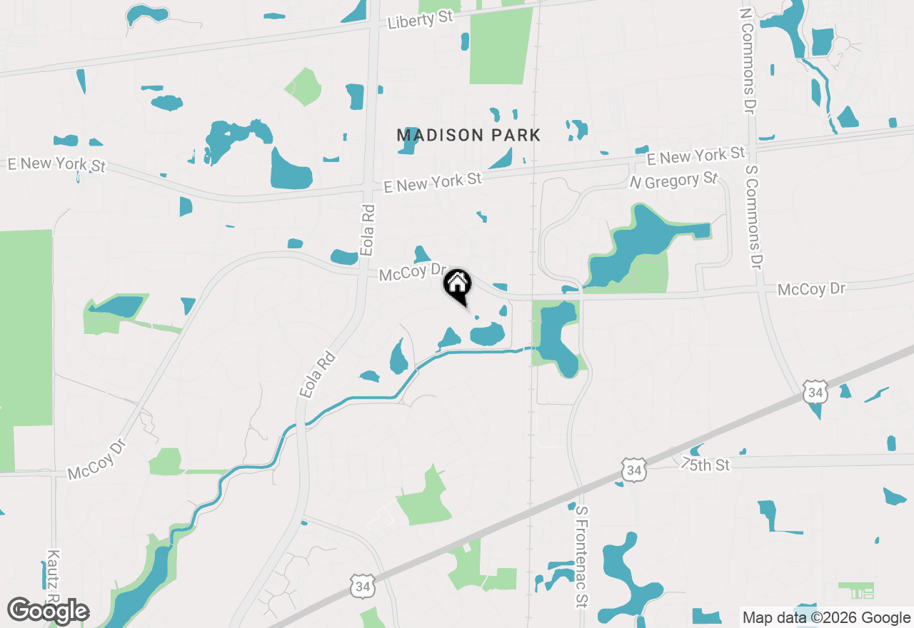 Map of 3135 Wild Meadow Lane, Aurora, IL 60504