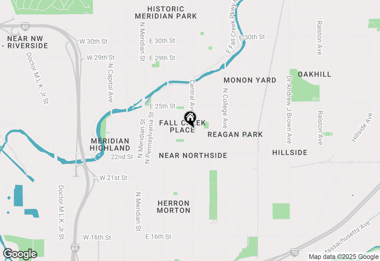 Map of 2332 Central Avenue, Indianapolis, IN 46205