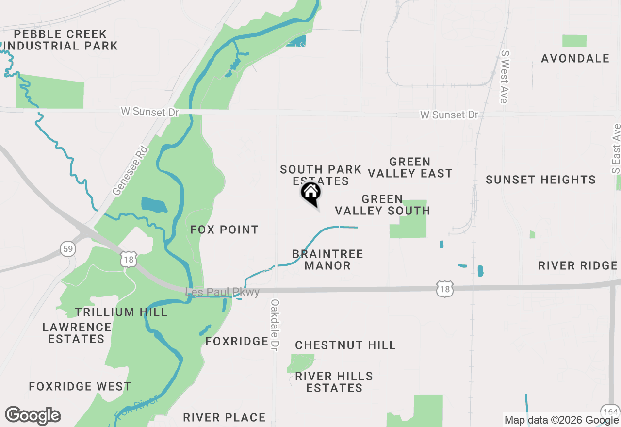 Map of 1120 Hemlock Ln, Waukesha, WI 53189