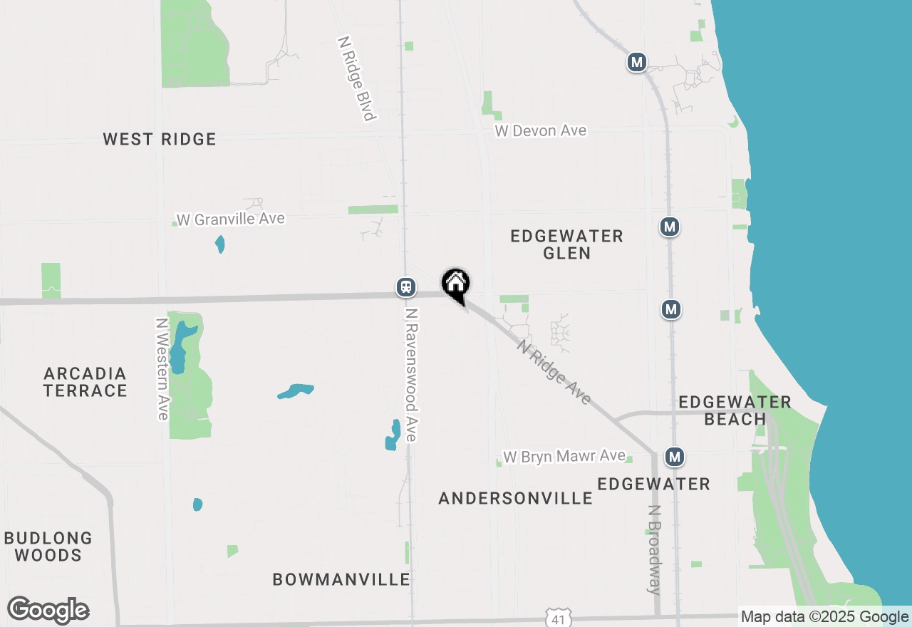 Map of 5950 N Paulina Street #1E, Chicago, IL 60660