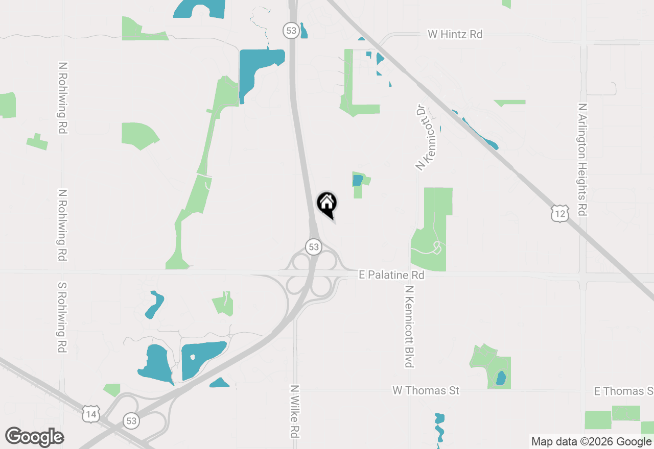 Map of 1527 W Richmond Street, Arlington Heights, IL 60004