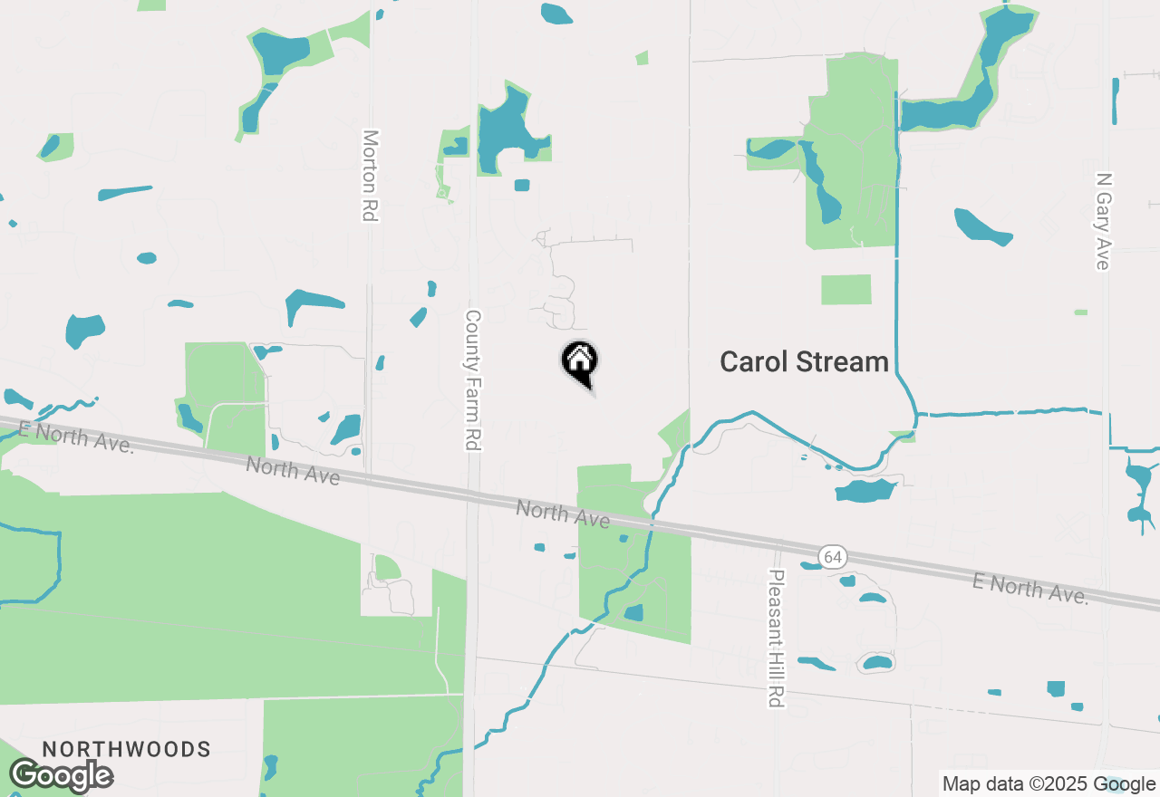 Map of 733 Thunderbird Trail, Carol Stream, IL 60188