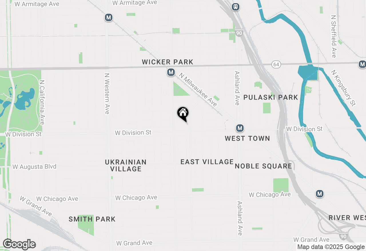 Map of 1919 W Crystal Street #104, Chicago, IL 60622