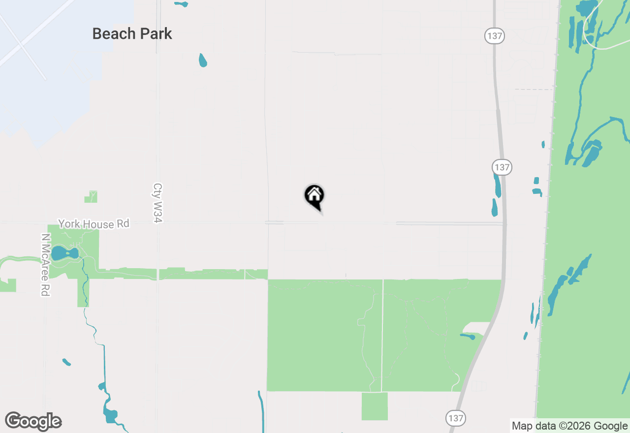 Map of 10802 W York House Road, Beach Park, IL 60087