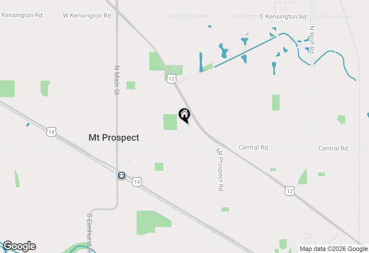 Map of 103 N Louis Street, Mount Prospect, IL 60056