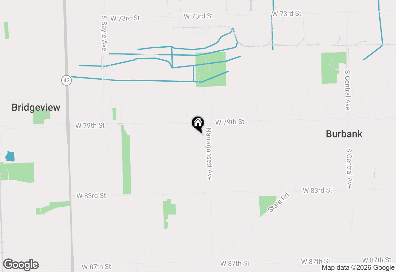 Map of 7942 Nagle Avenue, Burbank, IL 60459