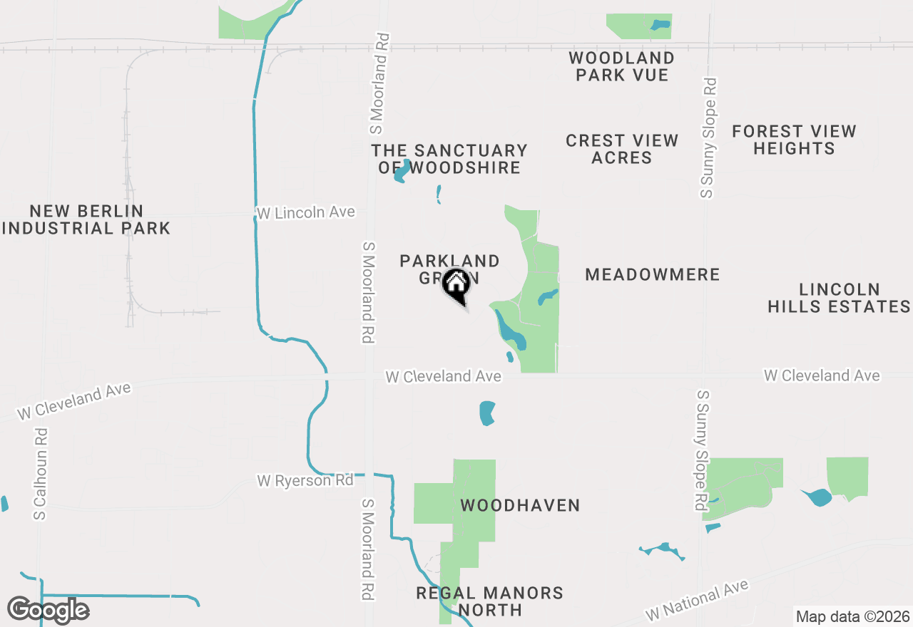 Map of 2535 S Brookside Ct, New Berlin, WI 53151