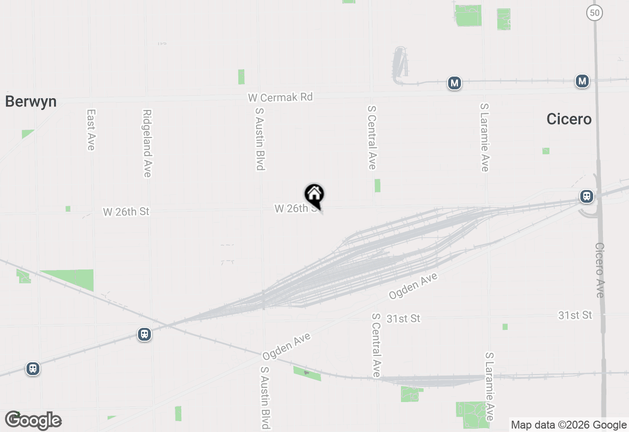 Map of 2612 S 58th Avenue, Cicero, IL 60804