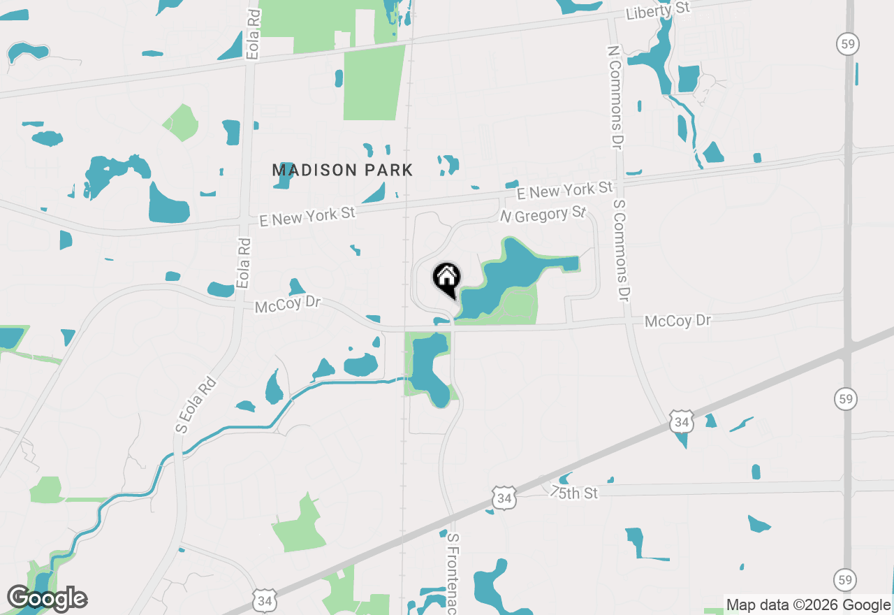 Map of 202 Shadybrook Lane, Aurora, IL 60504