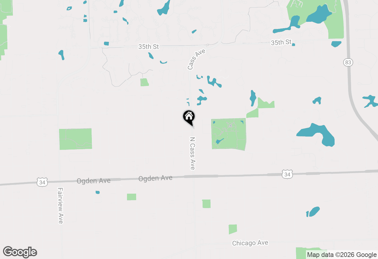 Map of 3928 N Cass Avenue, Westmont, IL 60559