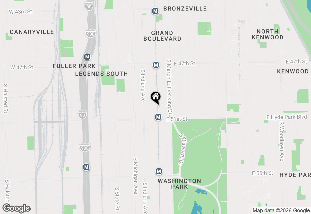 Map of 5003 S Prairie Avenue #A, Chicago, IL 60615