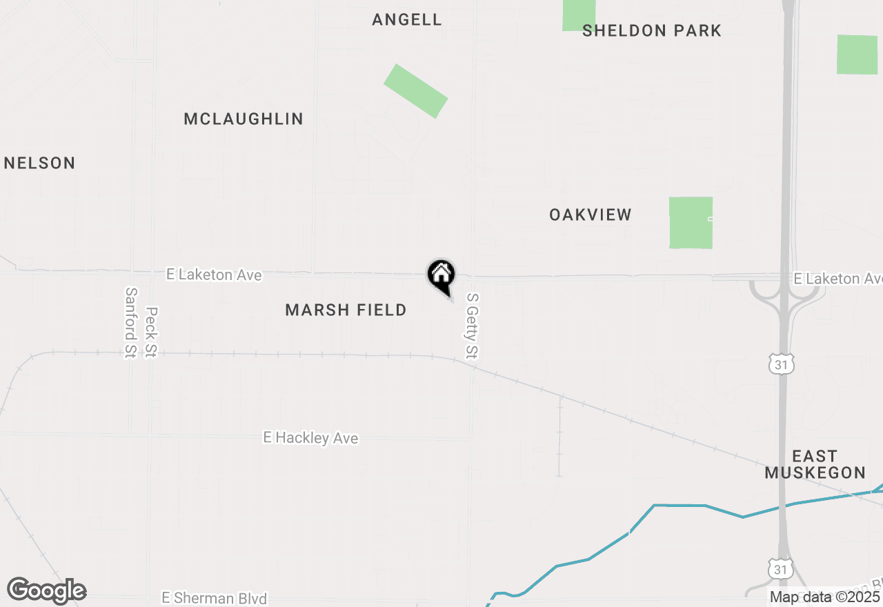 Map of 1838 S Getty Street, Muskegon, MI 49442