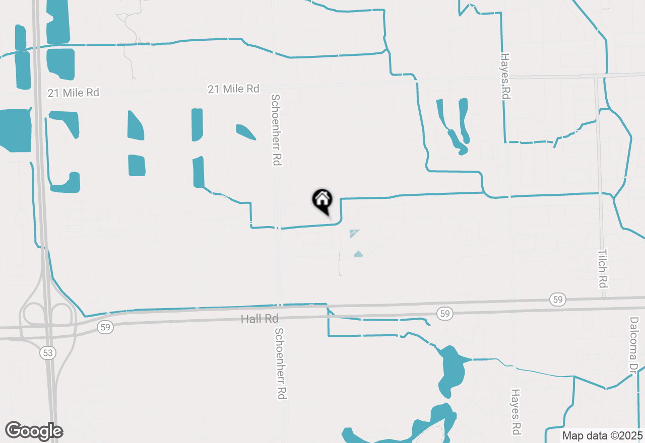 Map of 13926 Treeland, Shelby Twp, MI 48315
