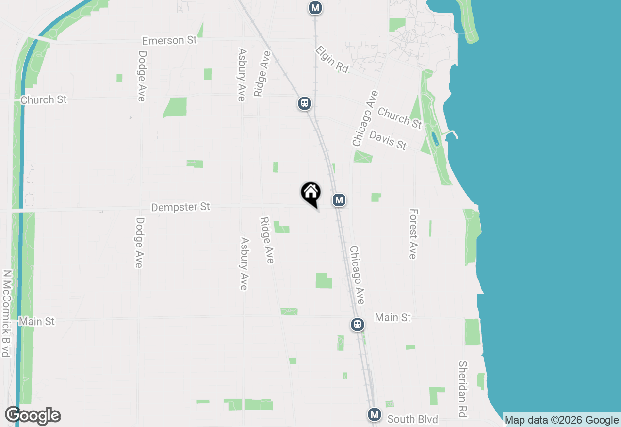 Map of 1234 Elmwood Avenue #2F, Evanston, IL 60202