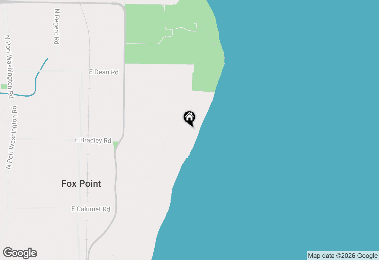 Map of 8025 N Beach Dr, Fox Point, WI 53217