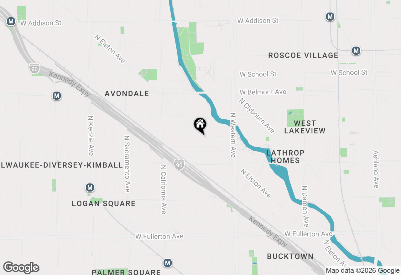 Map of 2927 N Rockwell Street, Chicago, IL 60618