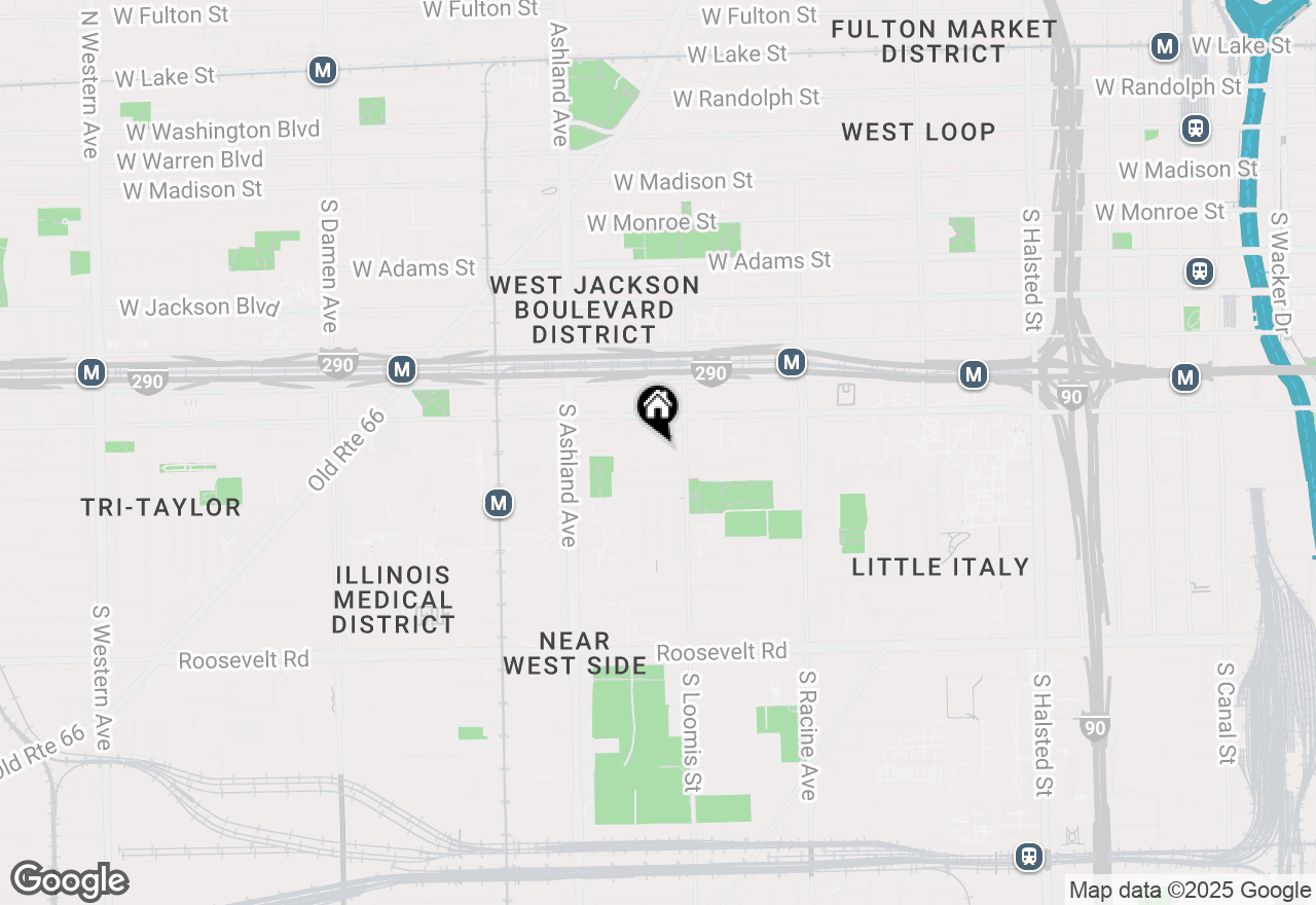 Map of 1431 W Flournoy Street #2R, Chicago, IL 60607