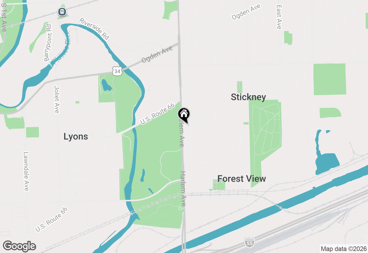 Map of 4227 S Harlem Avenue #3, Stickney, IL 60402