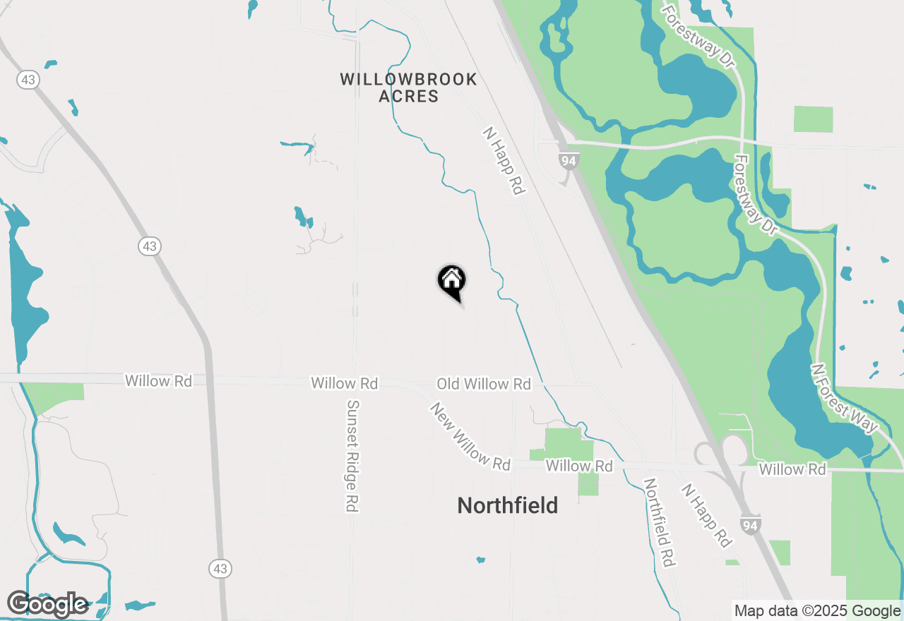 Map of 625 Thornwood Lane, Northfield, IL 60093