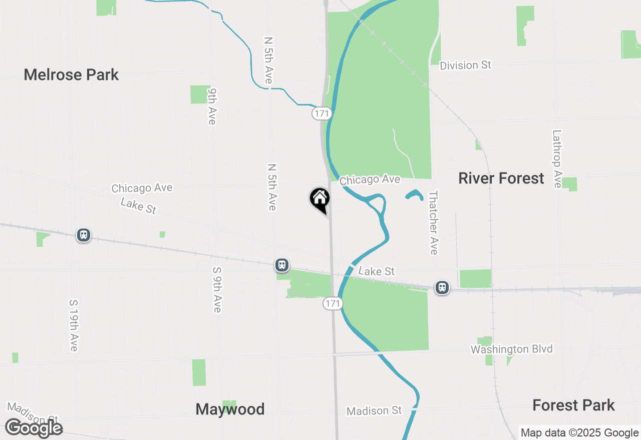 Map of 407 N 2nd Avenue, Maywood, IL 60153