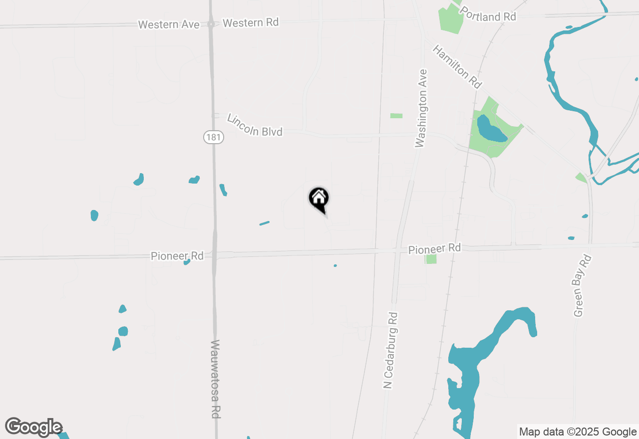 Map of W68N159 Evergreen Blvd, Cedarburg, WI 53012