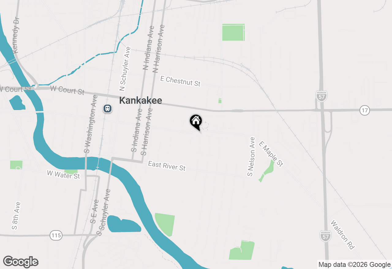 Map of 312 S Evergreen Avenue, Kankakee, IL 60901