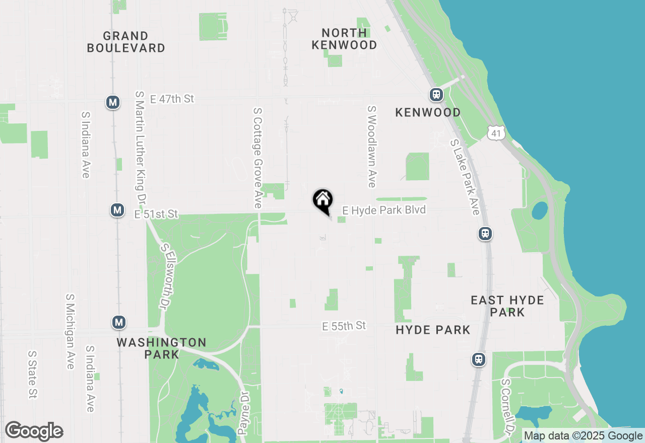 Map of 5121 S Ellis Avenue #1, Chicago, IL 60615