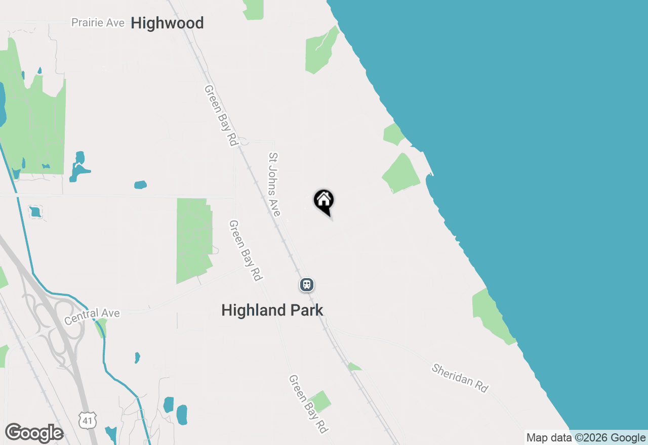 Map of 395 Central Avenue, Highland Park, IL 60035