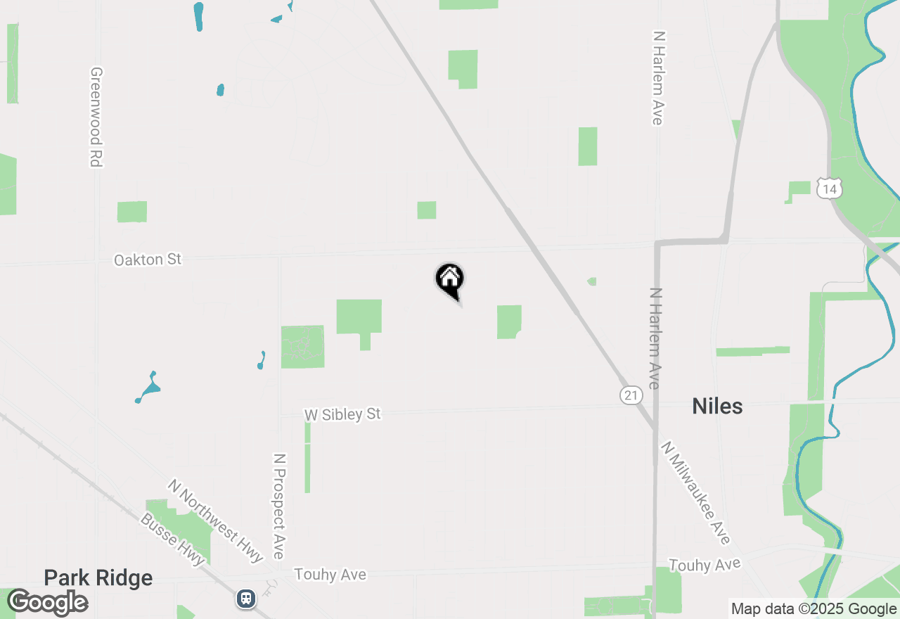 Map of 168 E Edgemont Lane, Park Ridge, IL 60068