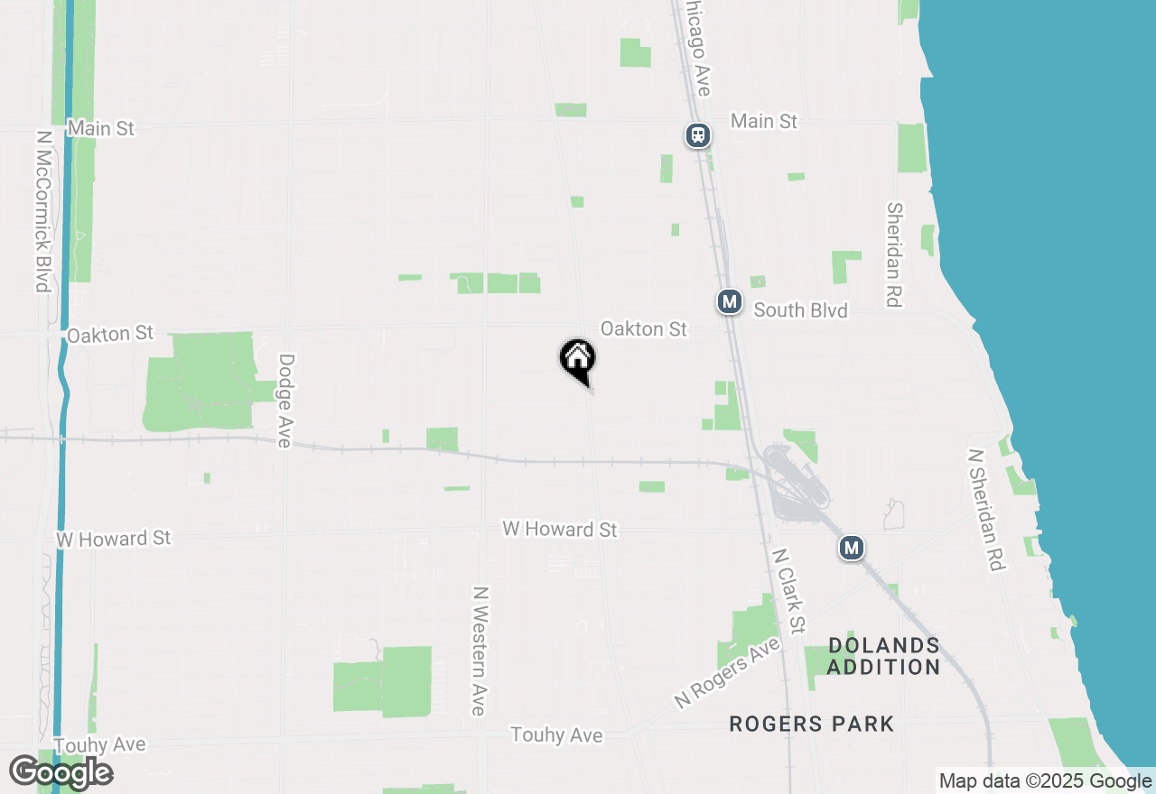 Map of 340 Ridge Avenue #1, Evanston, IL 60202