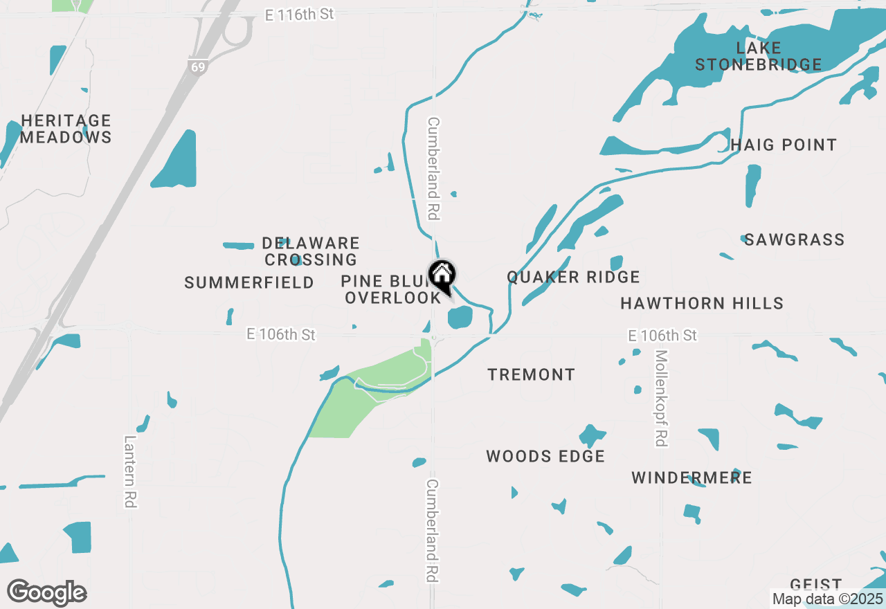 Map of 10601 Cumberland Road, Fishers, IN 46037