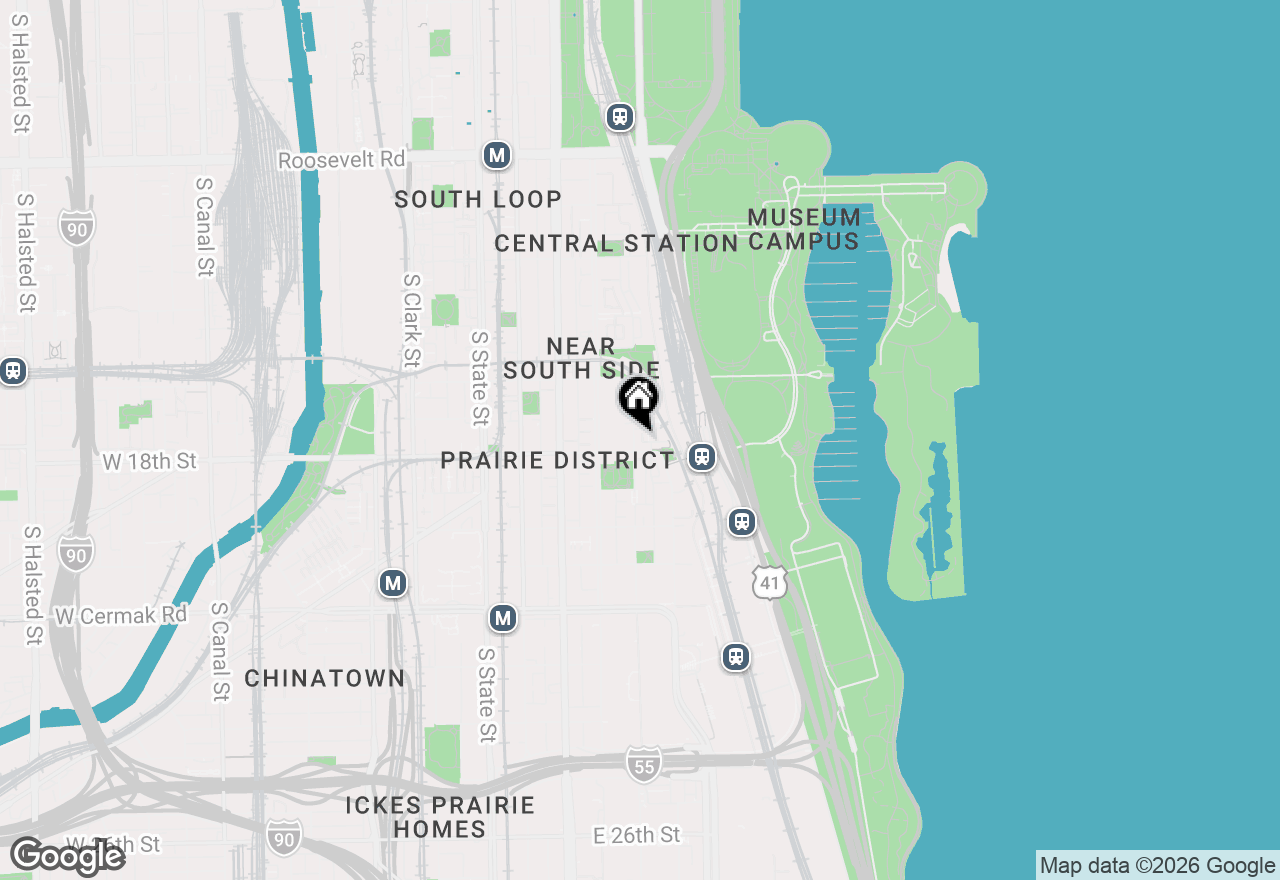 Map of 1733 S Prairie Avenue, Chicago, IL 60616