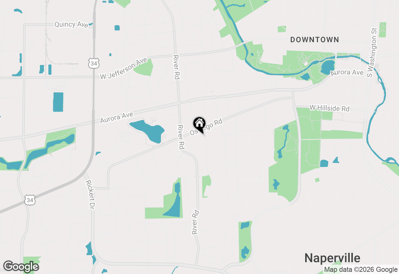 Map of 674 Honeysuckle Drive, Naperville, IL 60540